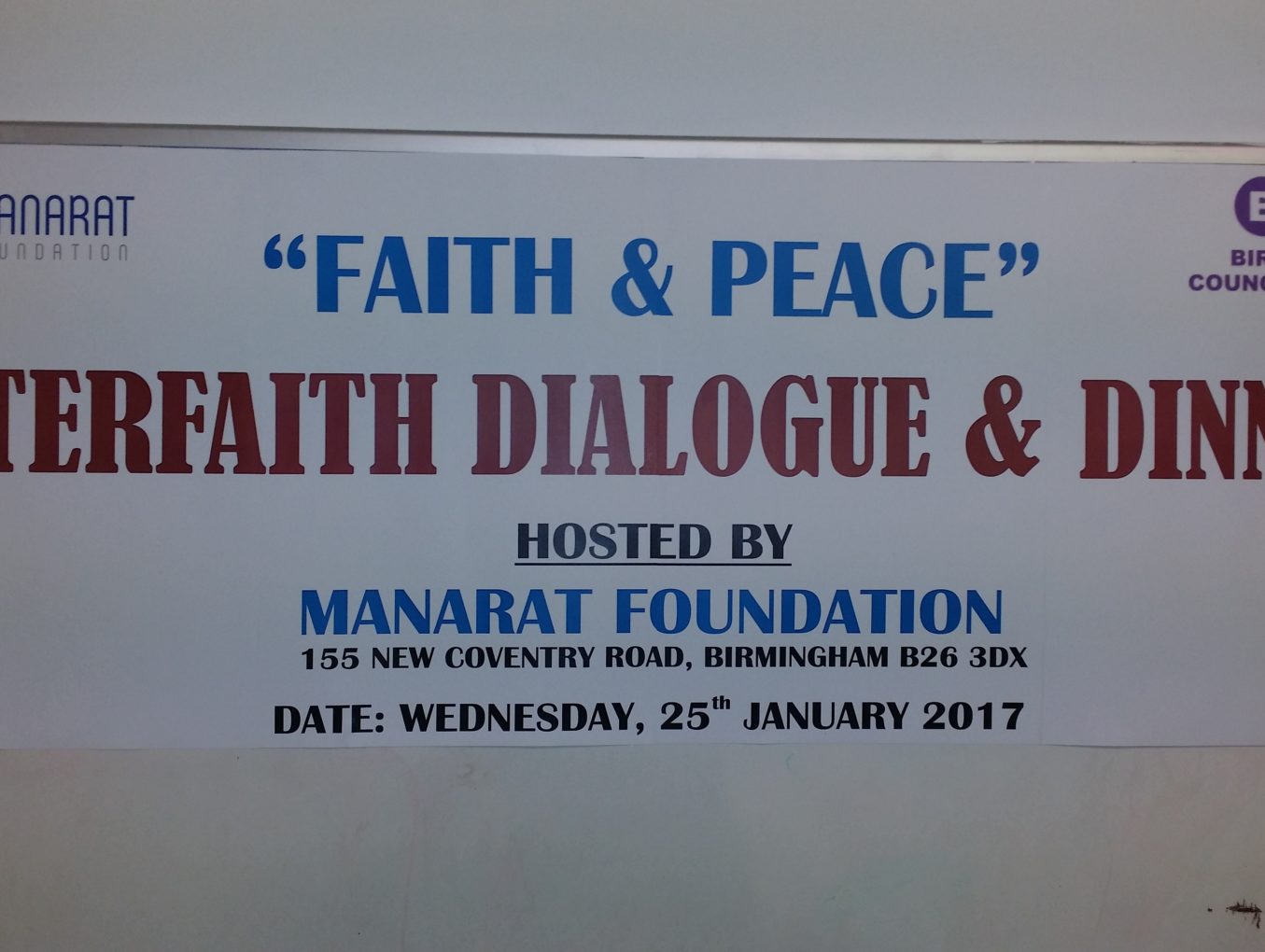 Interfaith Dilaogue & Dinner at Manarat Foundation